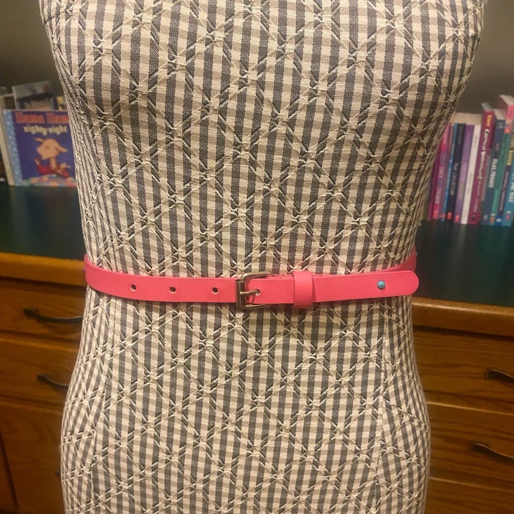 Pink Leather Belt